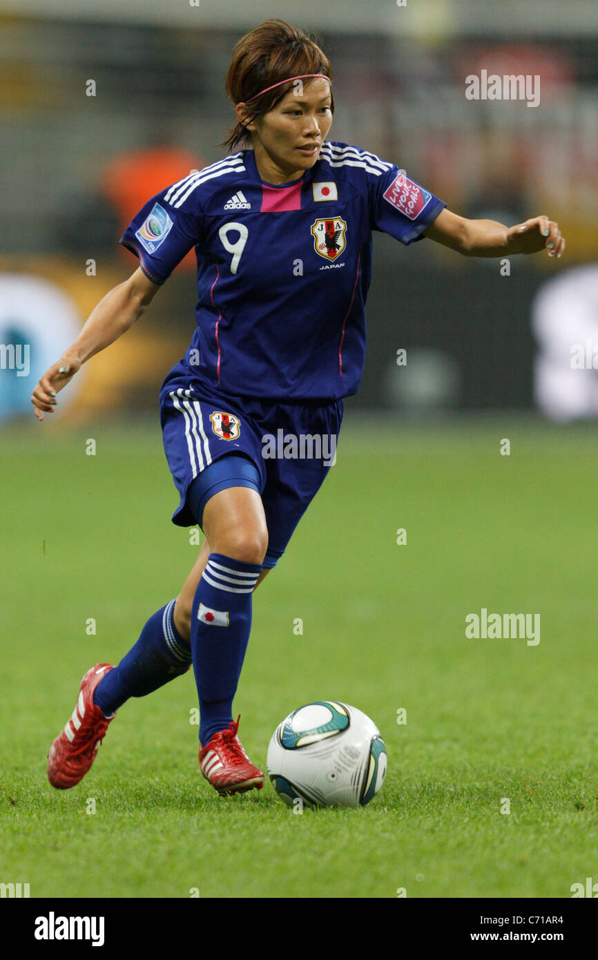 Nahomi Kawasumi of Japan in action during the FIFA Women's World Cup final against the United States July 17, 2011. Stock Photo