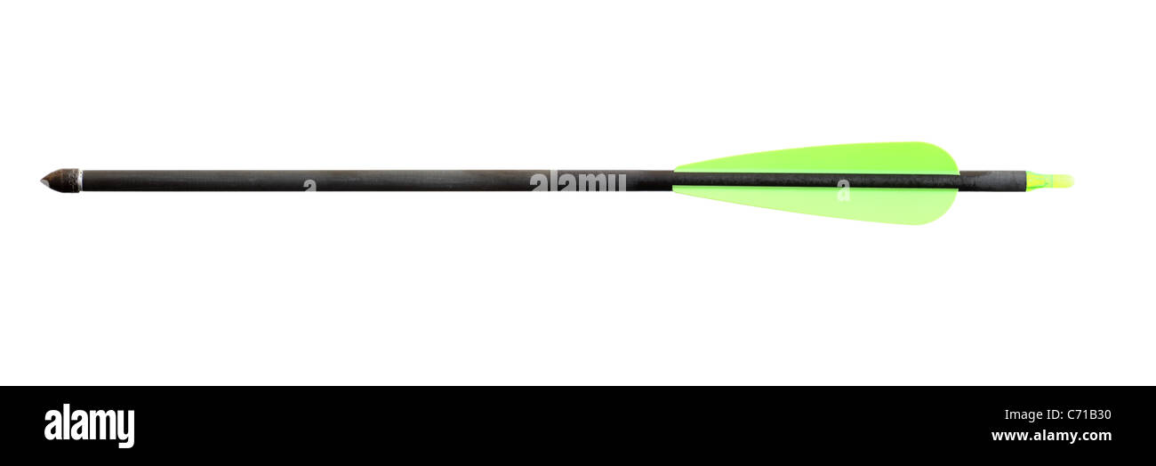 An arrow with a carbon shaft Stock Photo