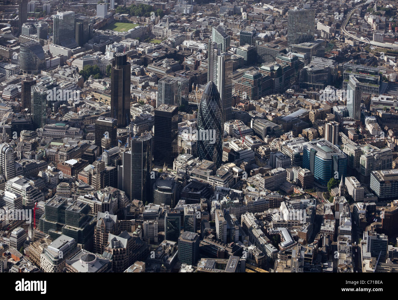Aerial view of City of London Stock Photo - Alamy