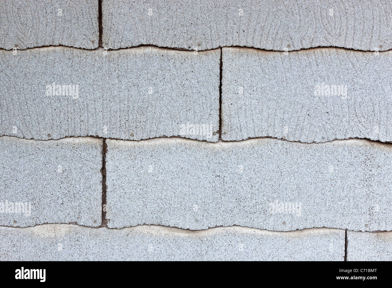 Asbestos composition asphalt shingles, exterior wall Stock Photo