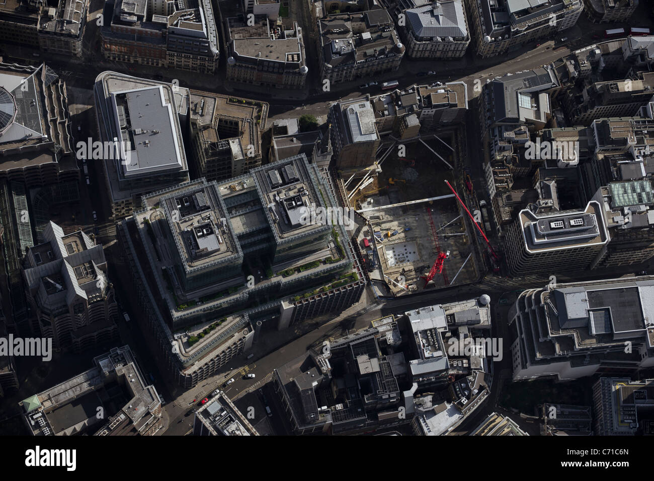 Aerial view of construction site in London Stock Photo - Alamy