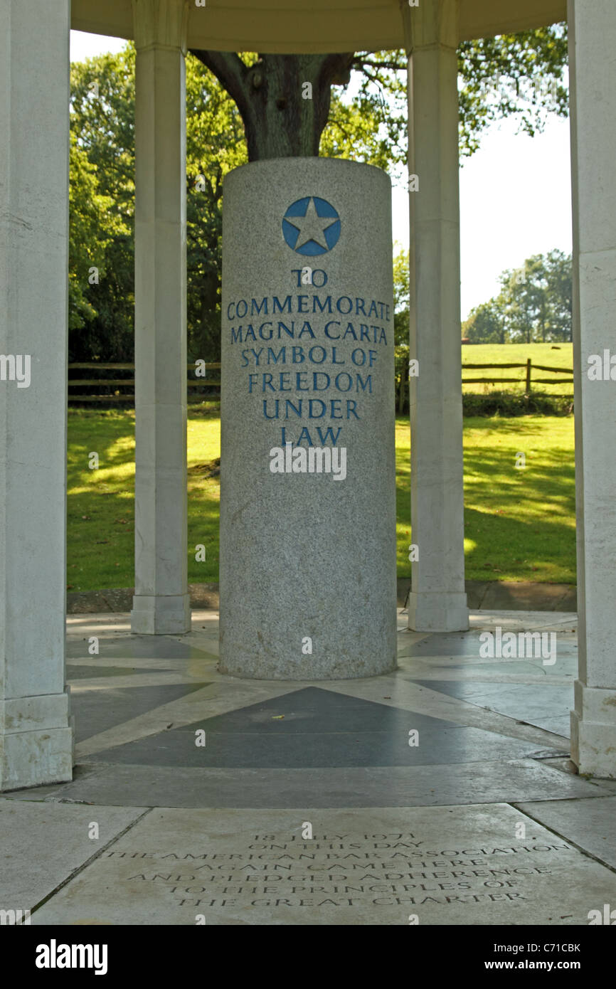 Magna Carta - site of the signing by King John in 1215 at Runnymede,  Surrey, England Stock Photo - Alamy