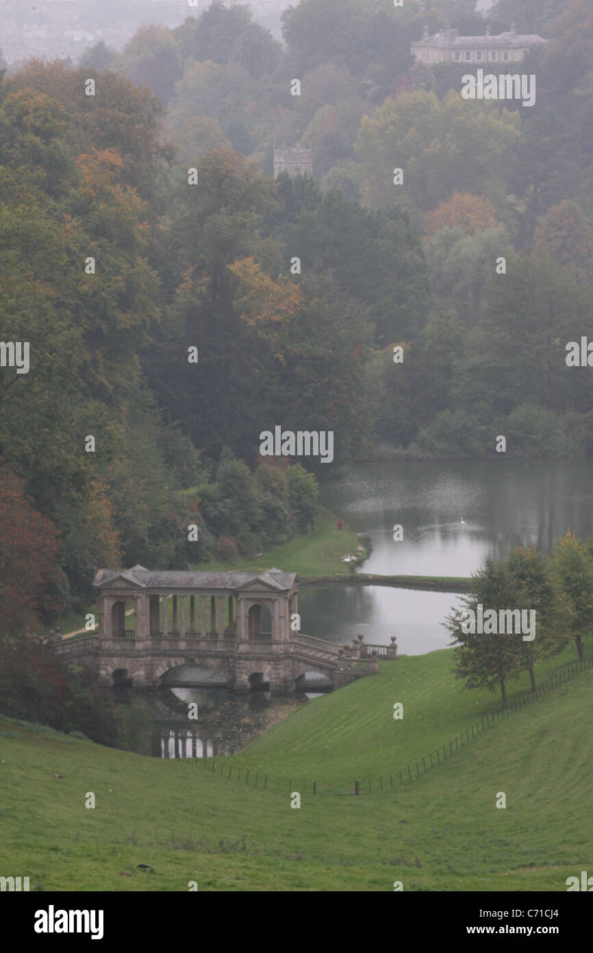 Prior Park Bath, National Trust, Palladian Bridge, reflection, reflections, Stock Photo