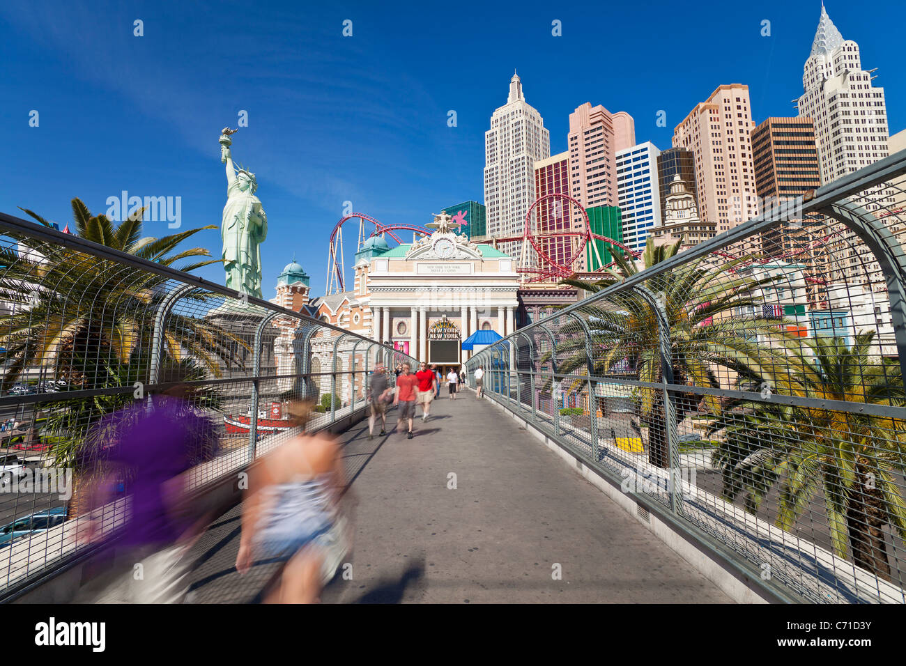 United States of America, Nevada, Las Vegas, Hotels and Casinos along the Strip Stock Photo