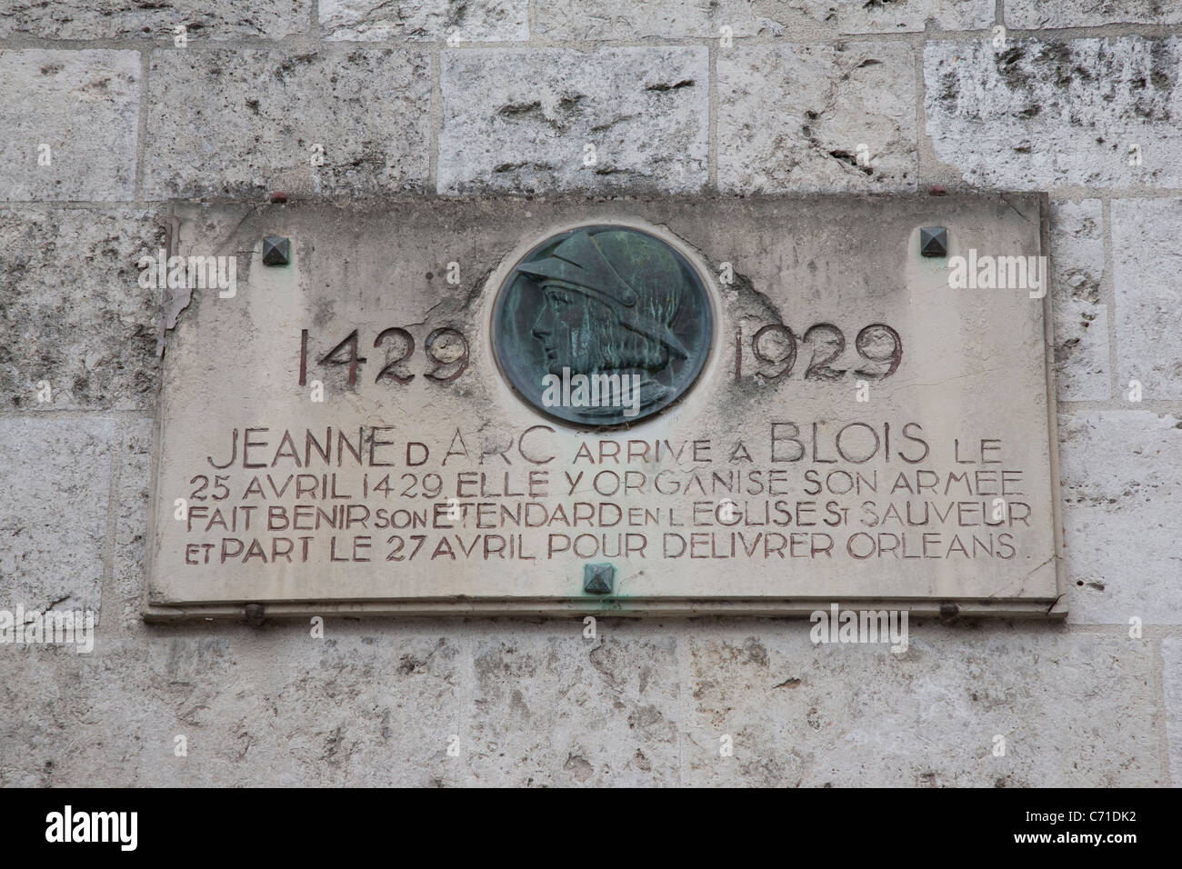 Joan of Arc - Jeanne de Arc - Memorial, Blois, France Stock Photo