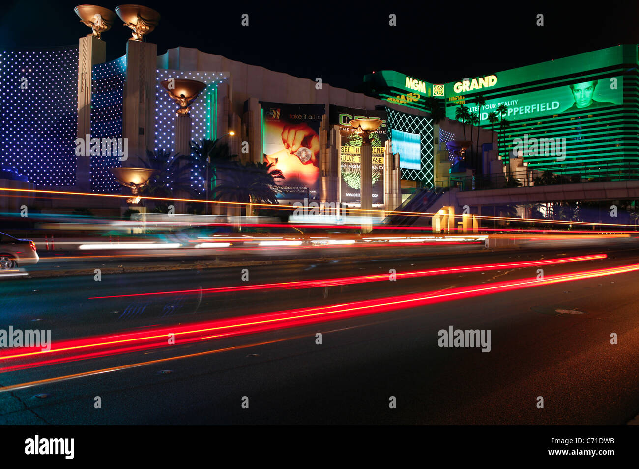 United States of America, Nevada, Las Vegas, Hotels and Casinos along the Strip Stock Photo