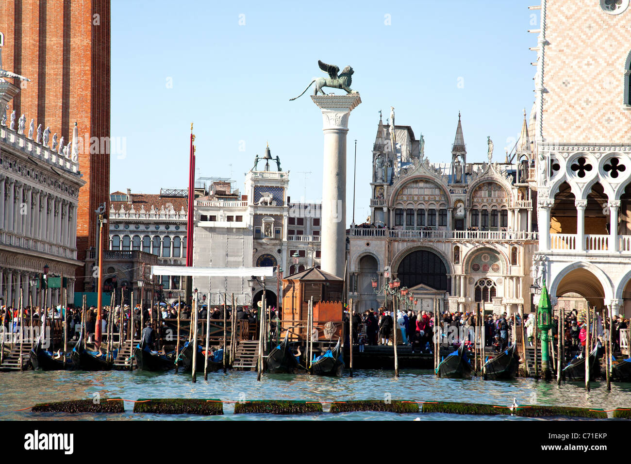 Looking towards Piazza San Marco in Venice Italy Stock Photo