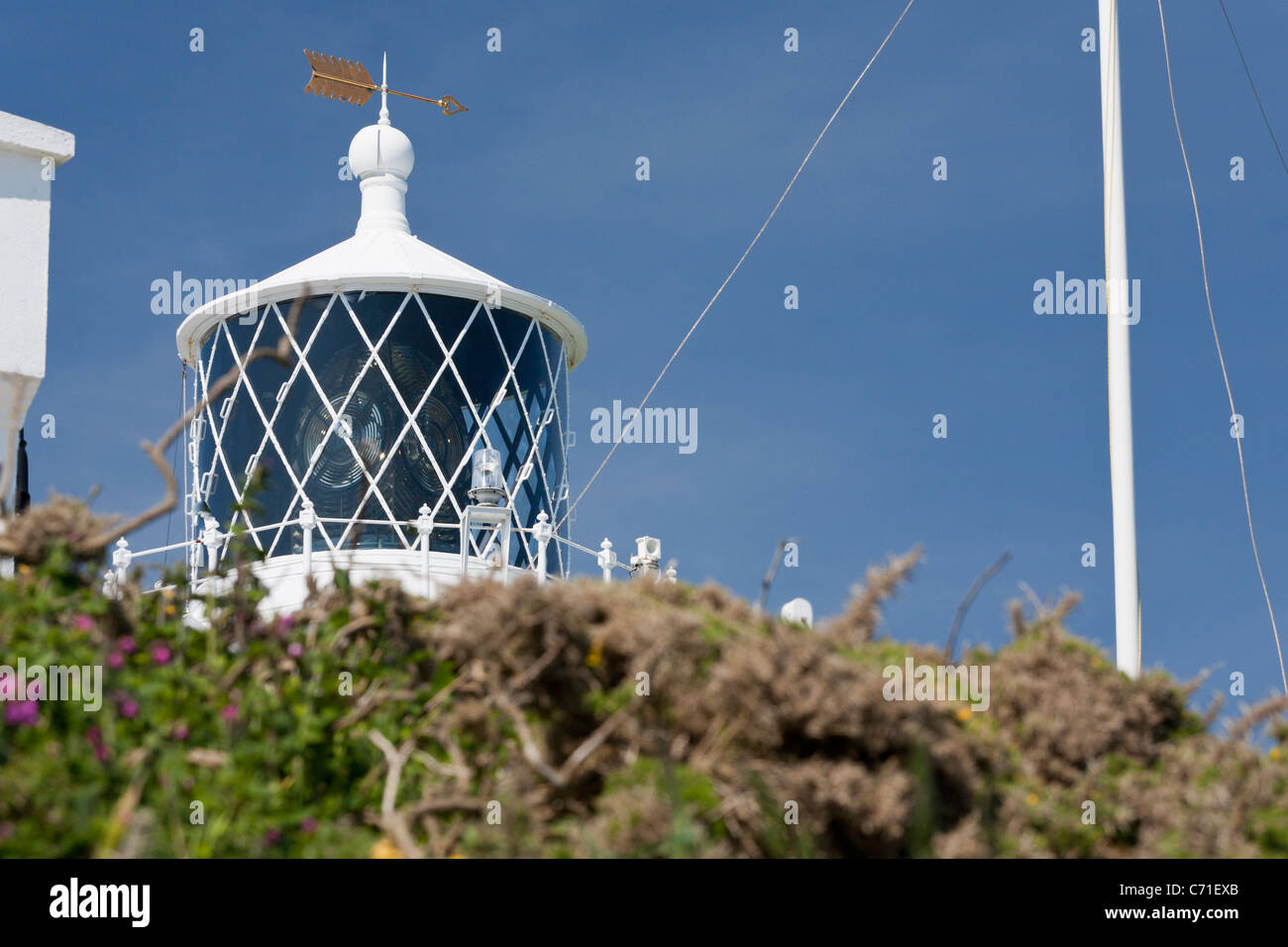 Lizard Light with weather vane. The light at the tip of the Lizard ...