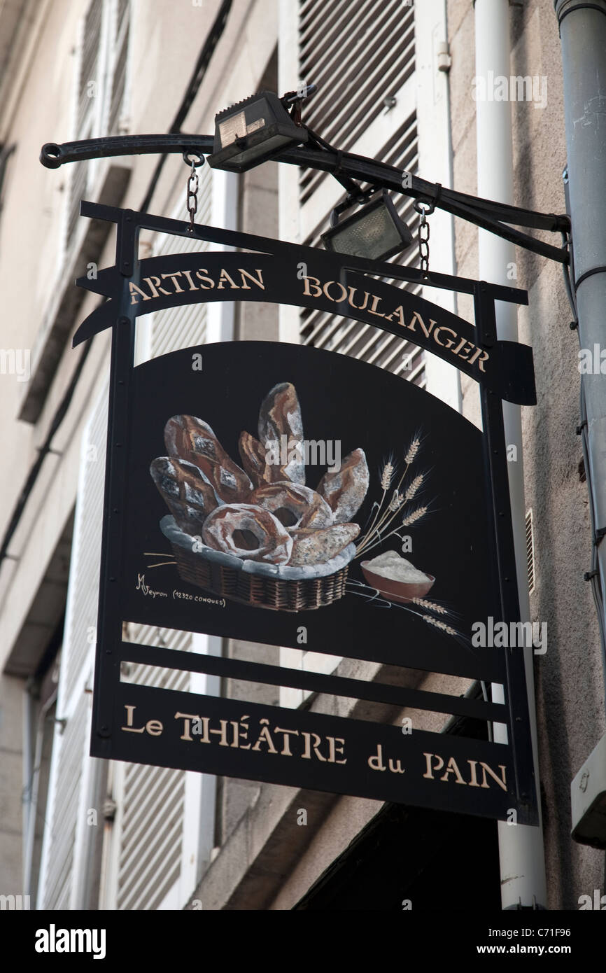 Bakery and Boulanger Shop Sign, Blois, France, Europe Stock Photo