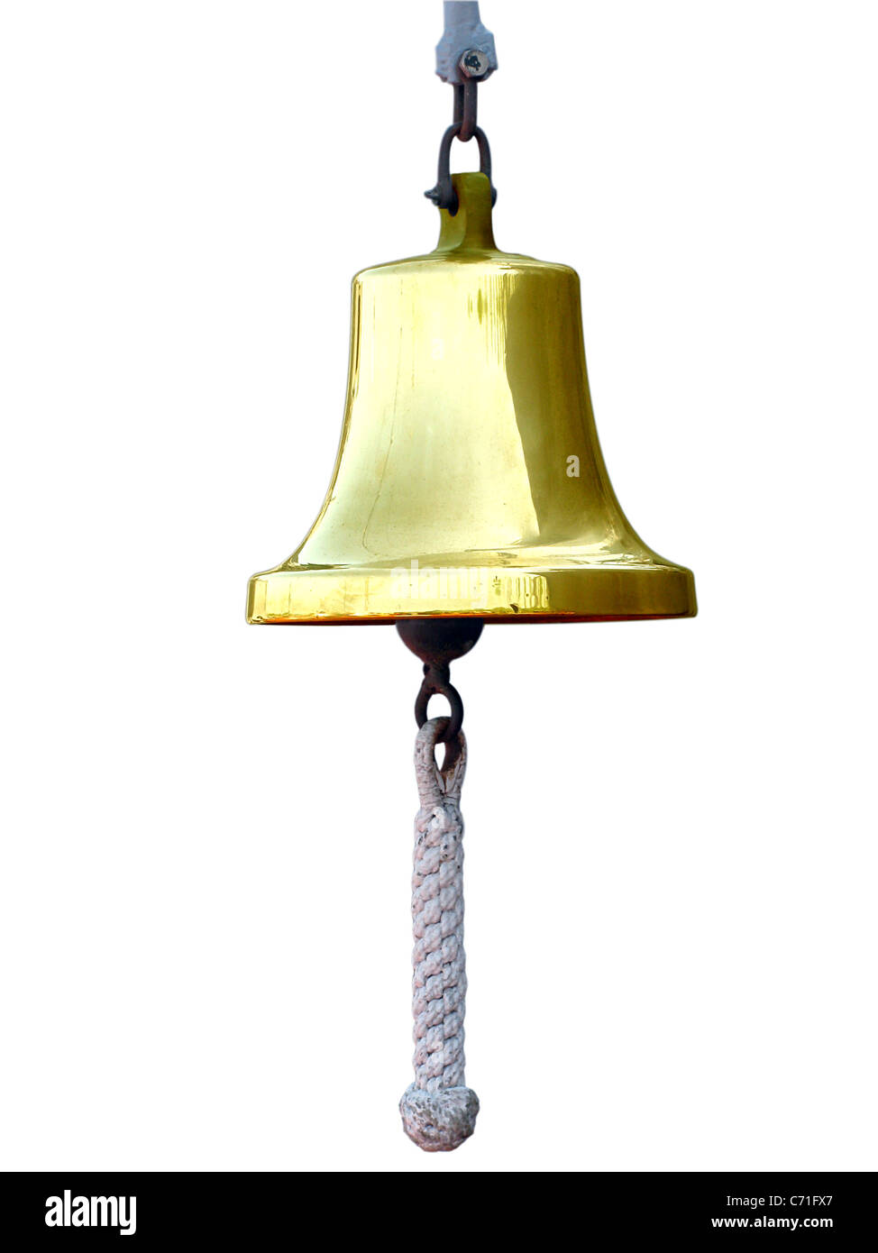 ship's bell isolated on white Stock Photo Alamy