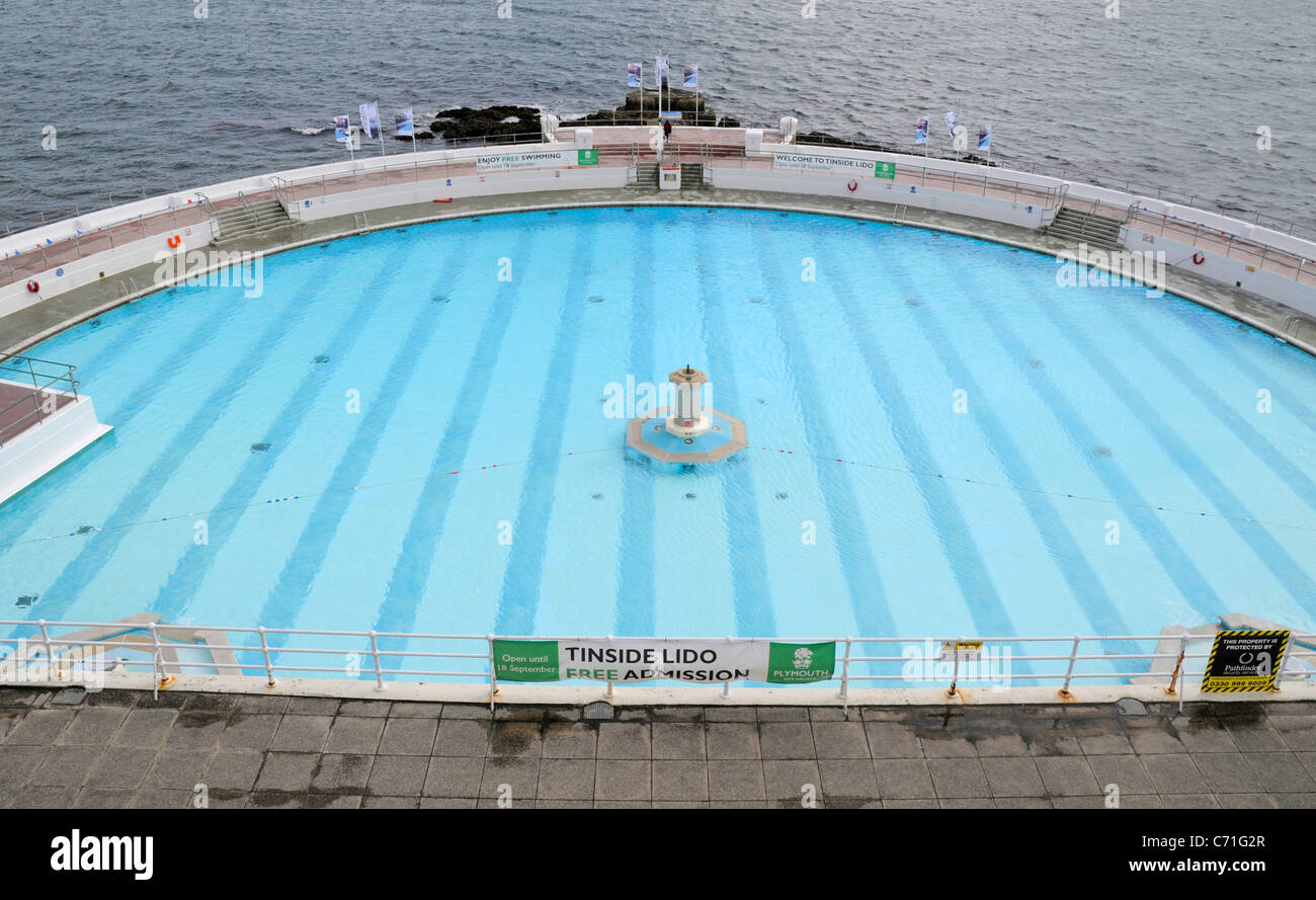 Empty Swimming Pool Plymouth Hoe Stock Photo
