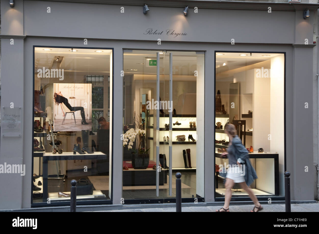 Shop; Window; Robert Clergerie, Rue du Four; Paris; France Stock Photo