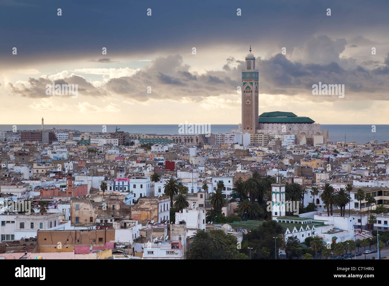 Hassan II Mosque, the third largest mosque in the world, Casablanca, Morocco, North Africa Stock Photo