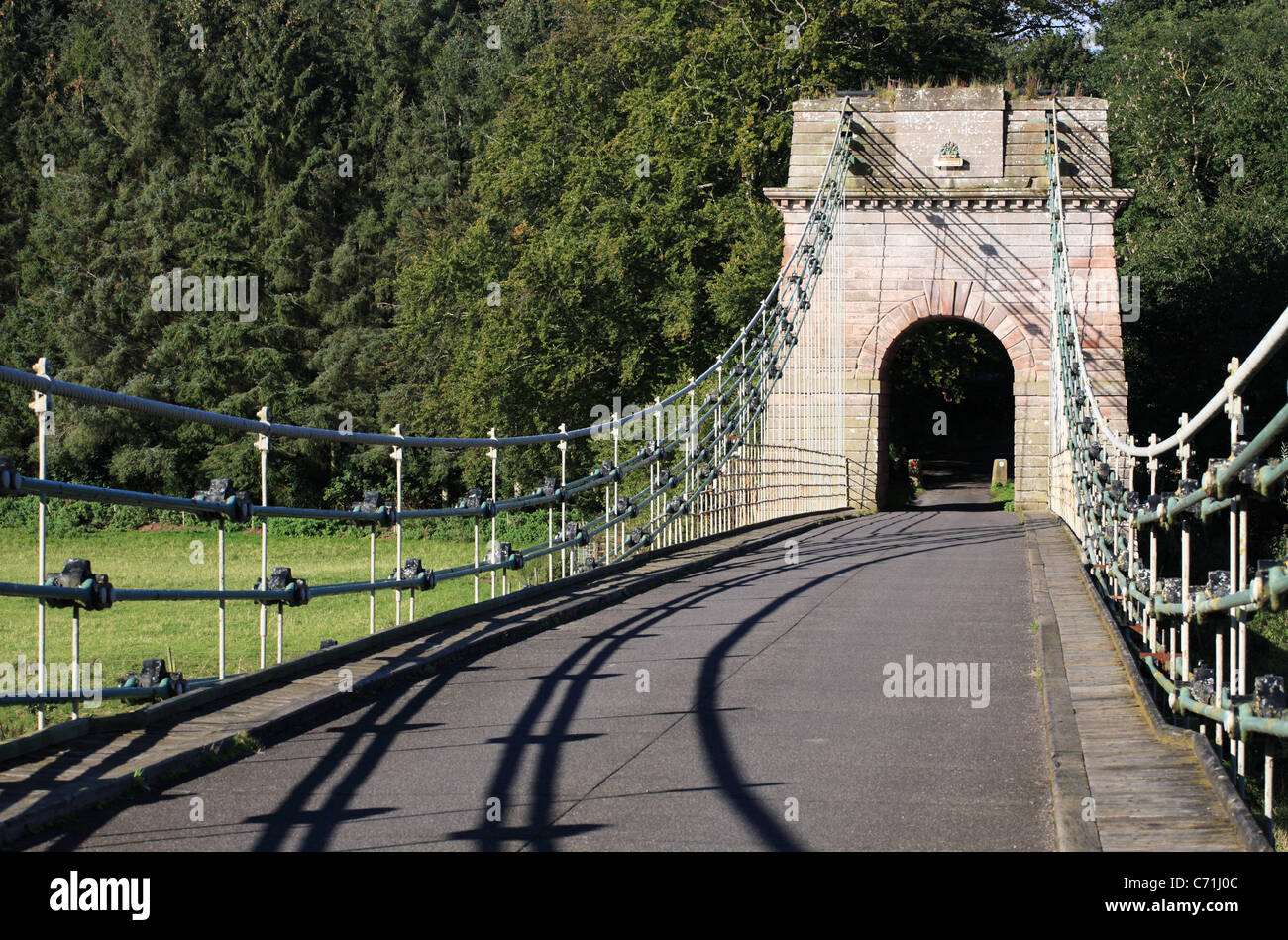 The Chain Bridge or Union Bridge, between Horncliffe in England and