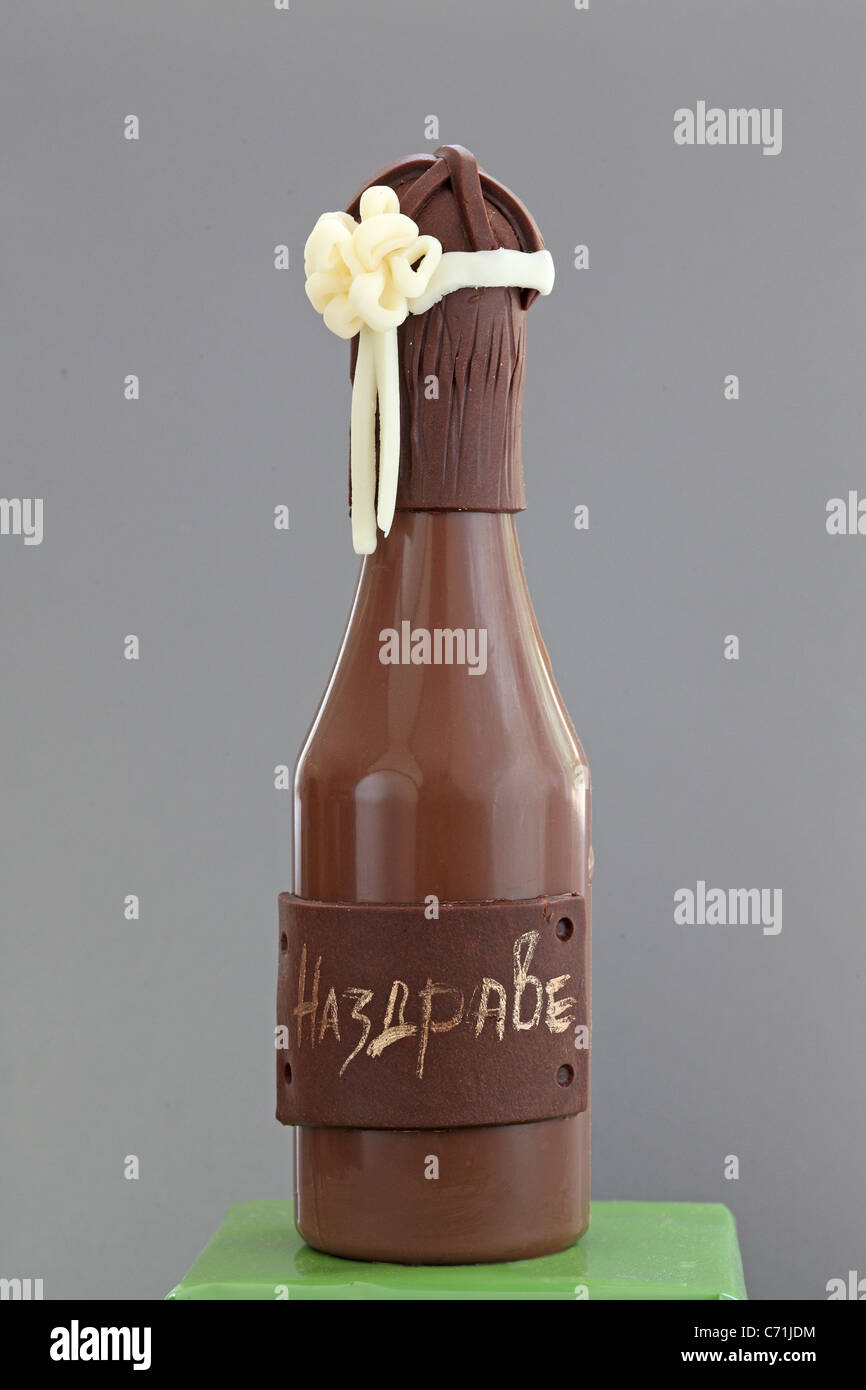 chocolate bottle Stock Photo