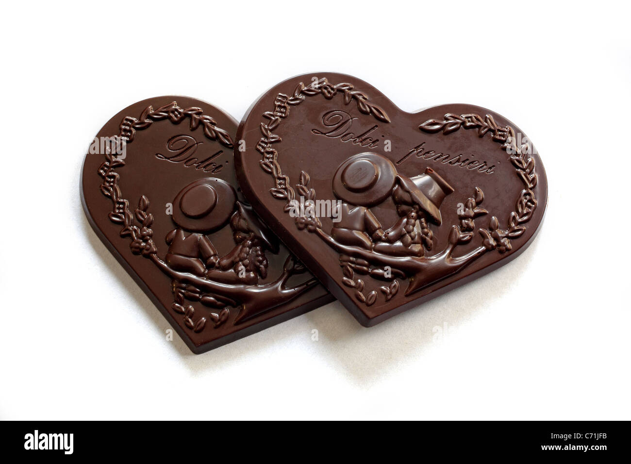 heart chocolate bar Stock Photo