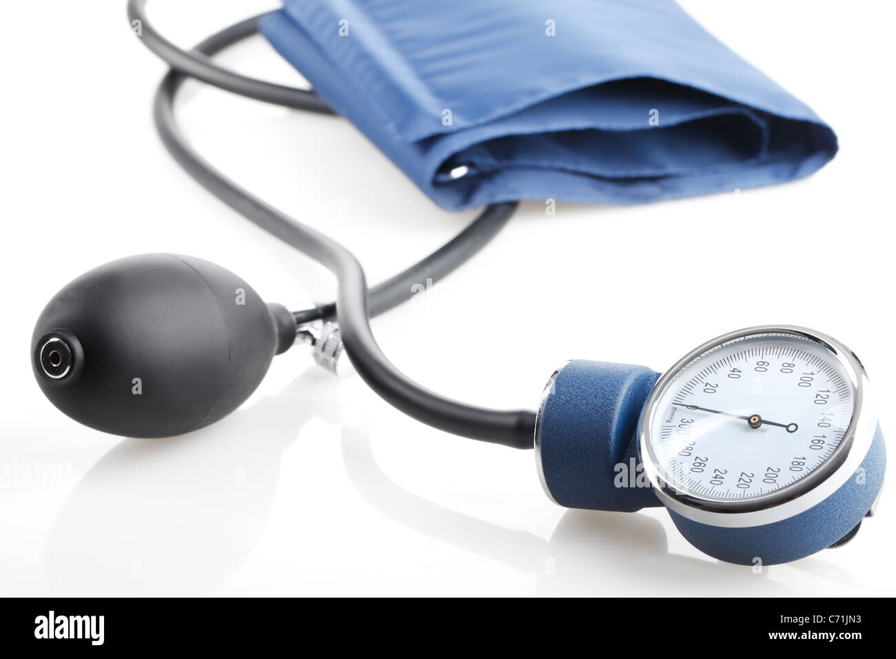Medical sphygmomanometer,isolated on white Stock Photo - Alamy