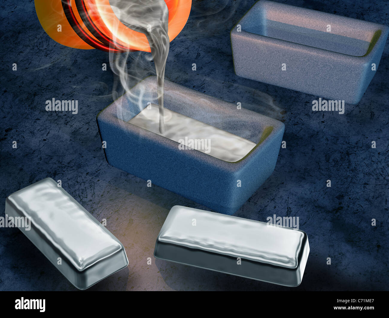 Platinum metal smelting hires stock photography and images Alamy