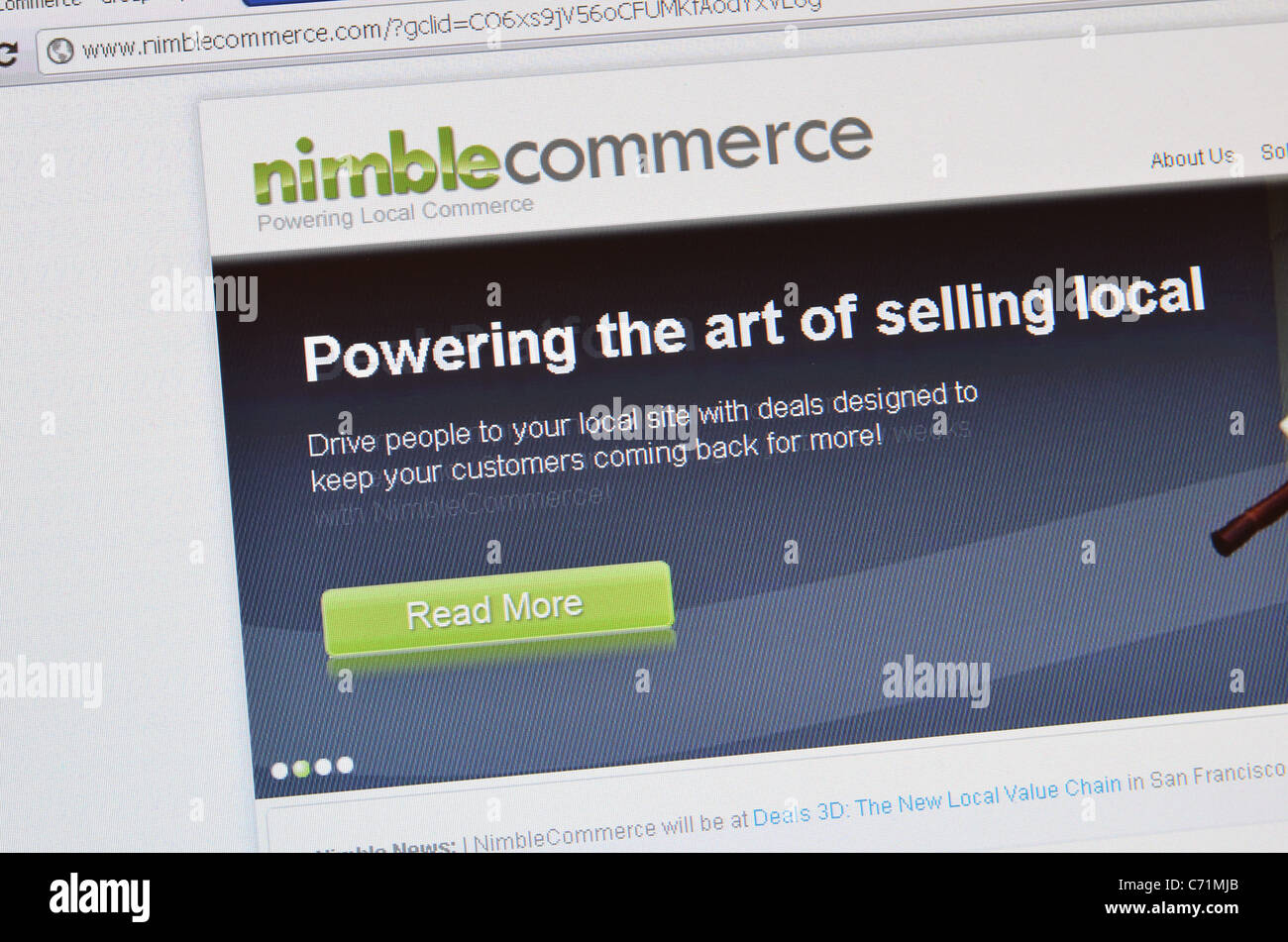 Nimble Commerce deal platform Stock Photo