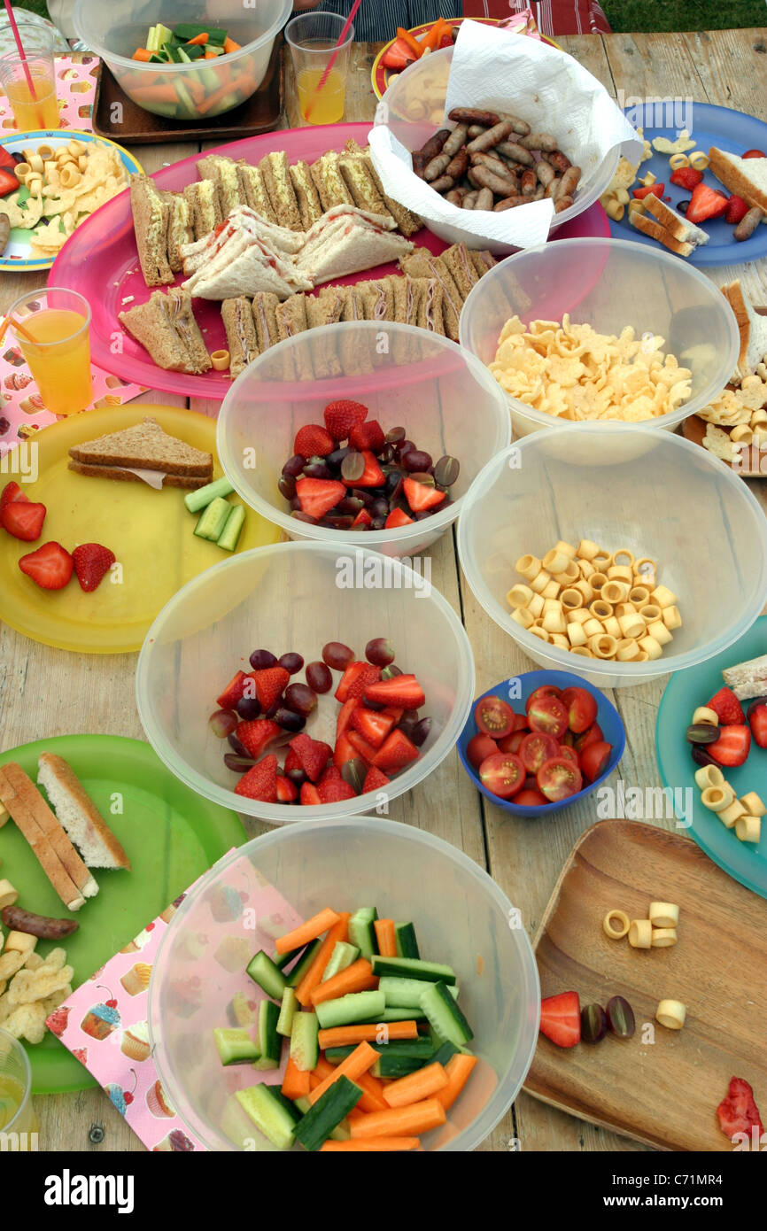 Kids Birthday Party Tea Stock Photo - Alamy
