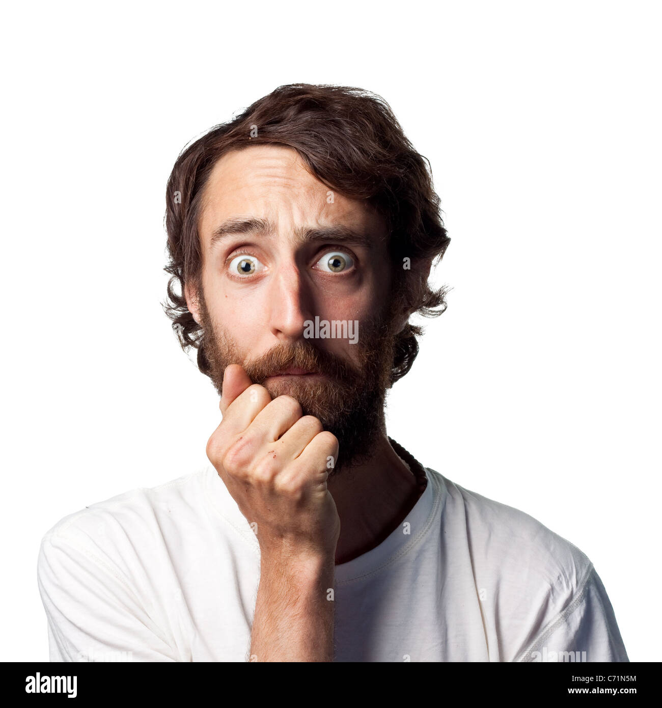 Картинка страх сменить работу. Пугливый человек. Злой человек и испуганный человек. Испуганный человек показывает телефон. Young guy afraid.