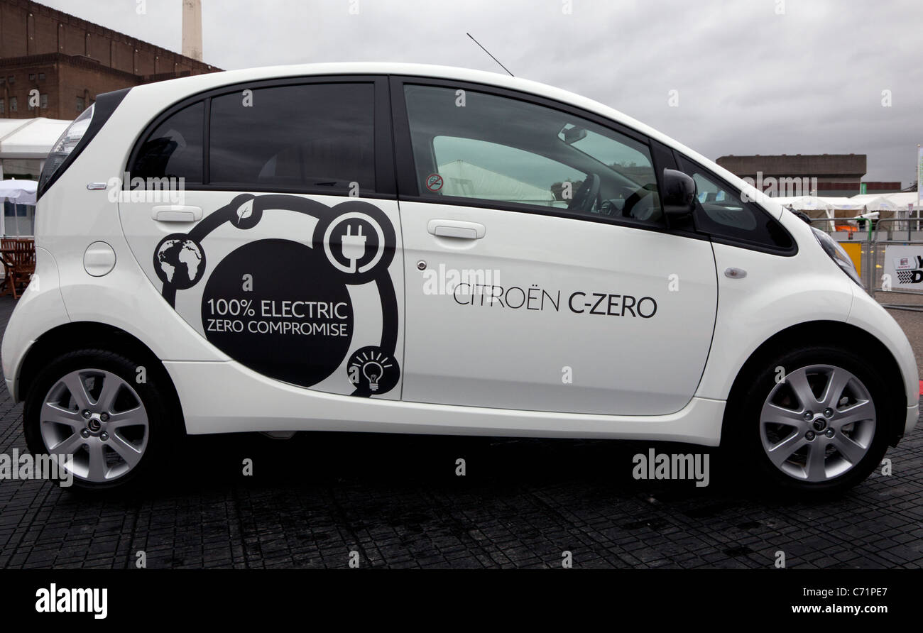 Ecovelocity motor festival London - Citroen C-Zero electric car Stock Photo