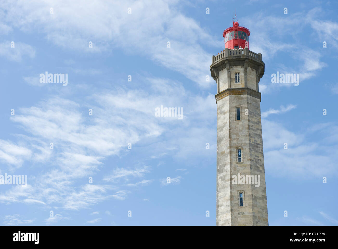 Phare des Baleines (Lighthouse of the Whales), Ile de RŽ, Charente-Maritime, France Stock Photo