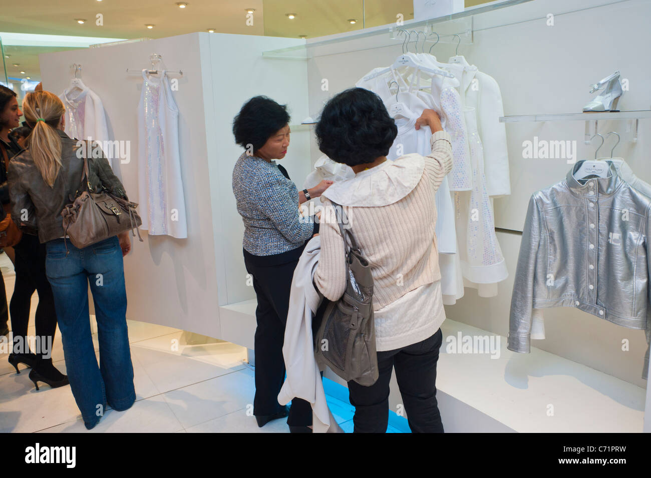 Paris, France, "Fashion Night", French African Women Shopping inside  Courreges Luxury Clothing Store, mode labels Stock Photo - Alamy