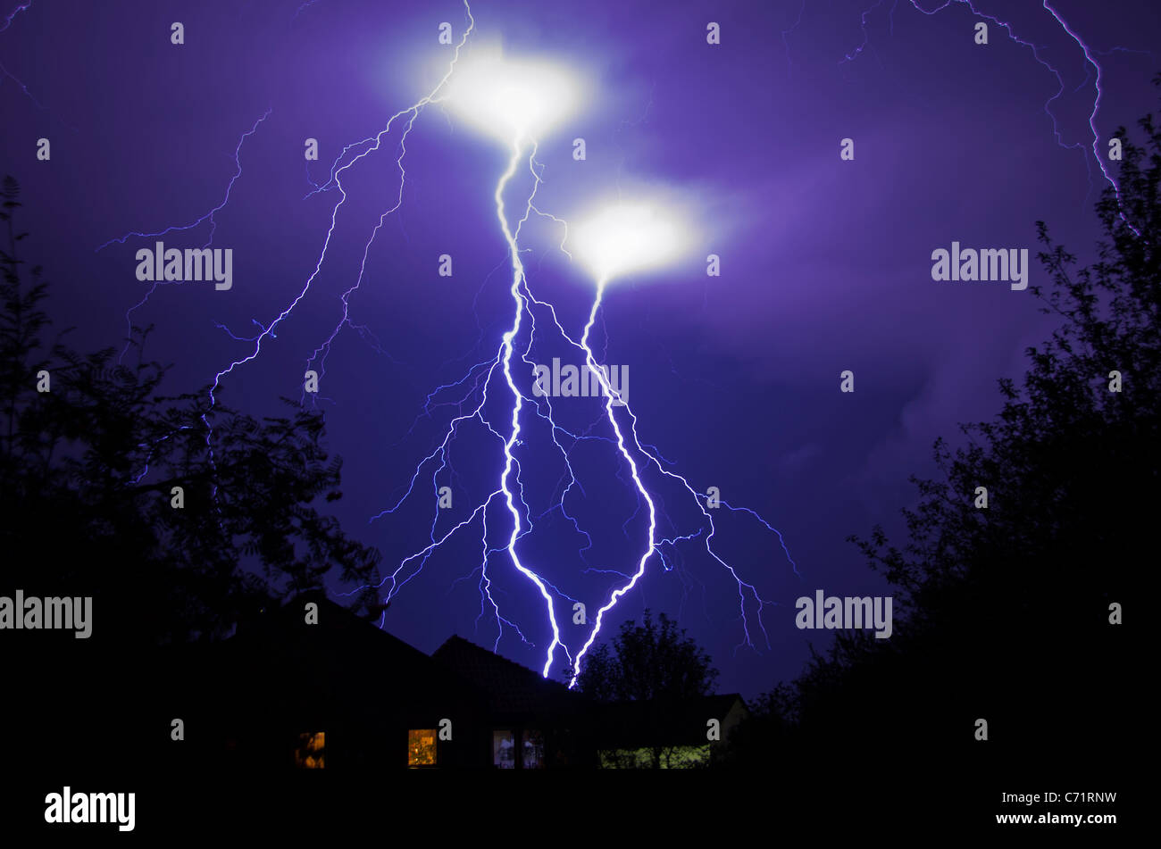 Lightning Bolts Stock Photo
