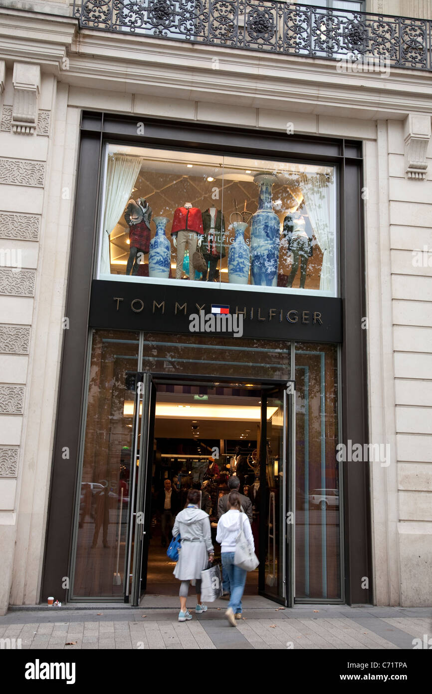 Tommy Hilfiger Shop on Champs-Elysees, Paris, France Stock Photo - Alamy