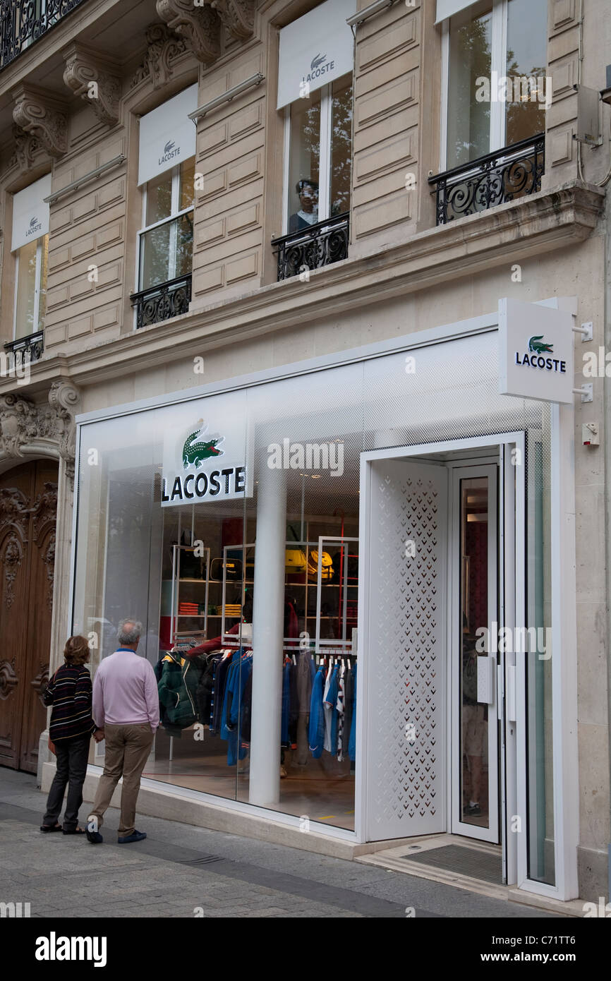 Lacoste Shop on Champs-Elysees, Paris, France Stock Photo - Alamy