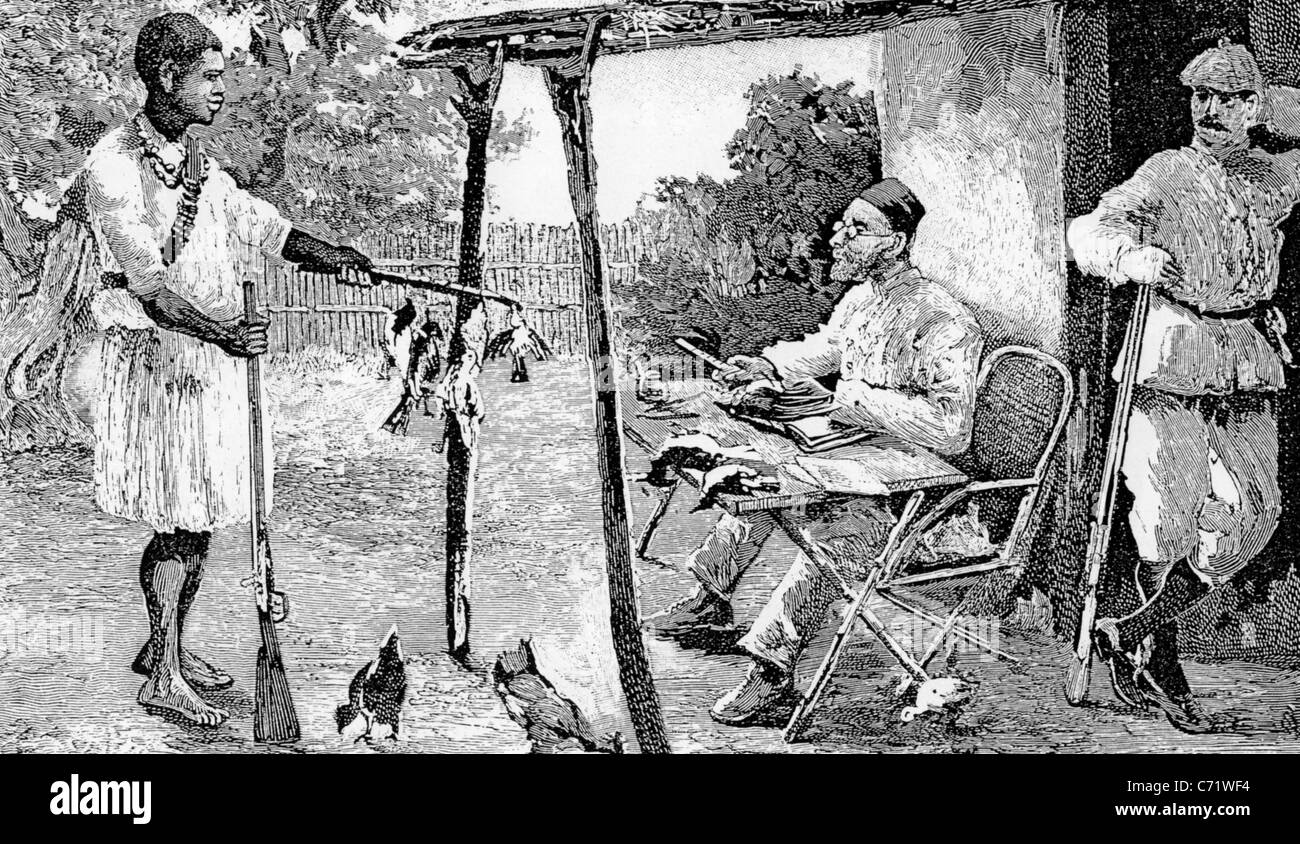 EMIN PASHA (1840-1892) physician and naturalist as Governor of Equatoria Stock Photo