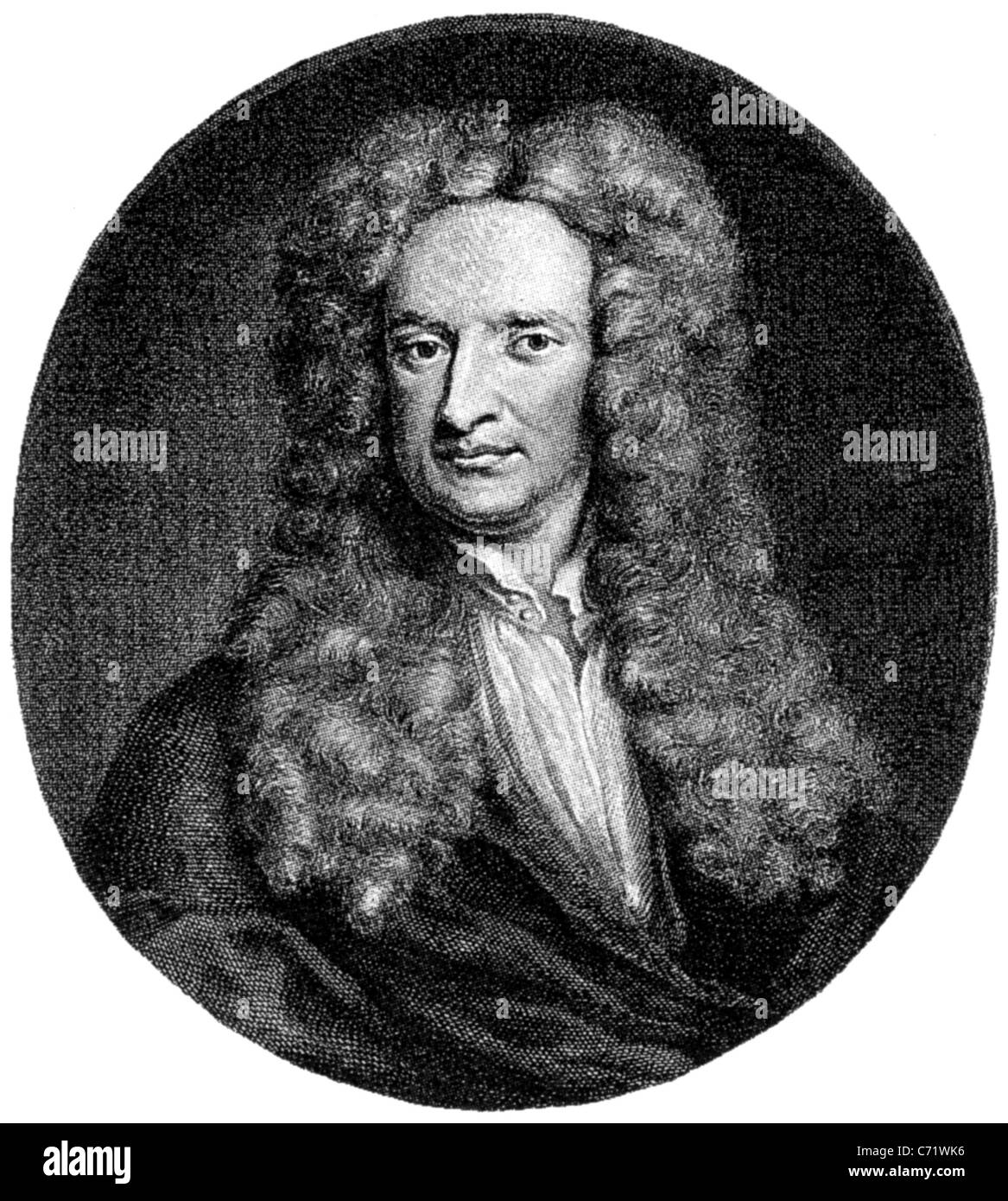 ISAAC NEWTON (1642-1727) English physicist, mathematician, astronomer and alchemist Stock Photo