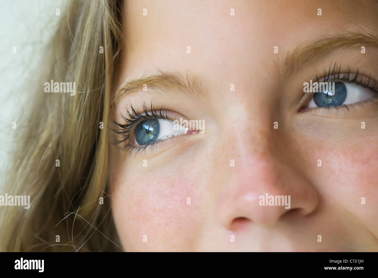 Close-up of young woman's eyes Stock Photo