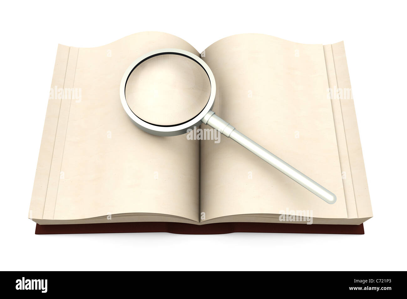 Open book loupe Cut Out Stock Images & Pictures - Alamy