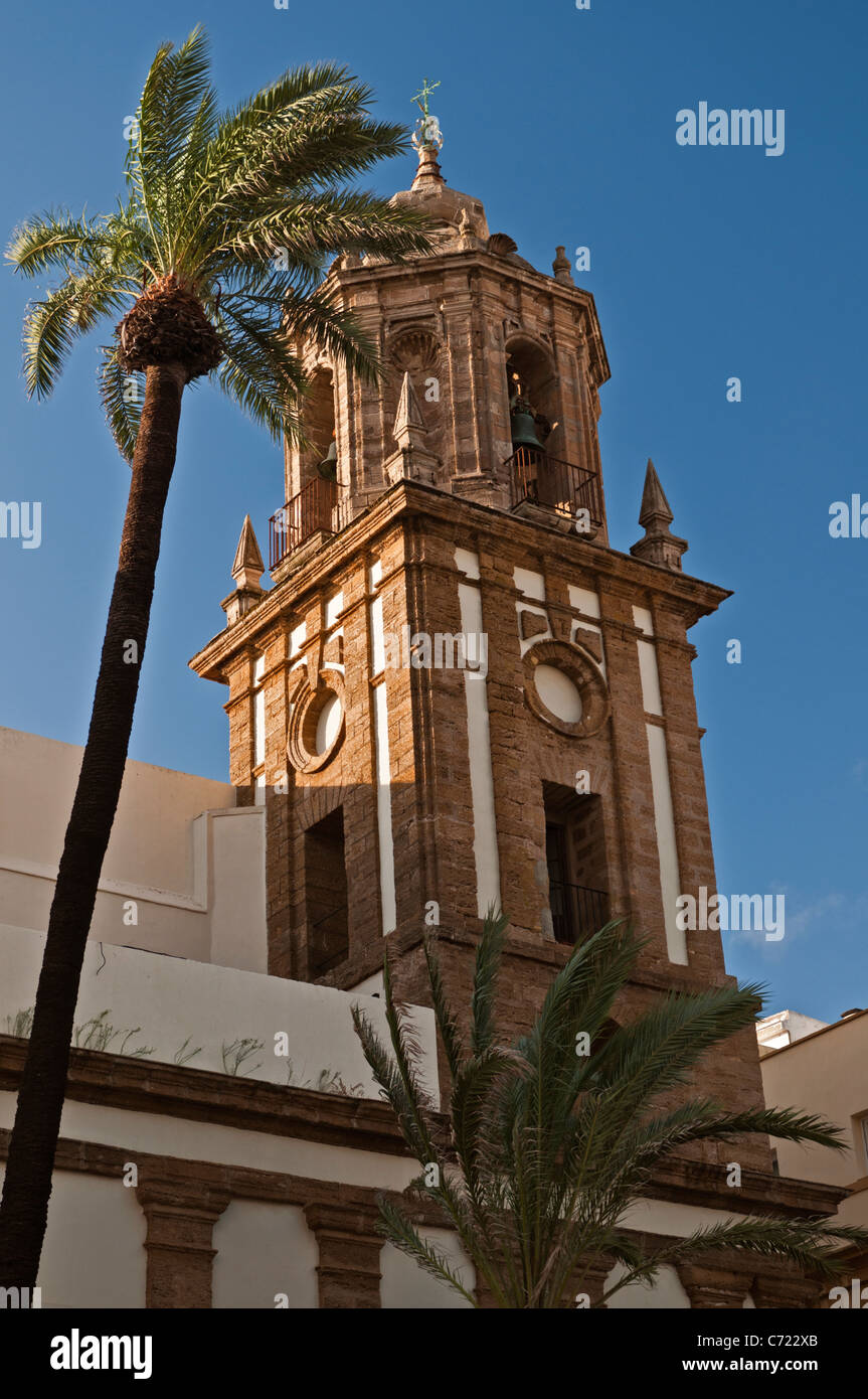 Santiago Apostol Church tower Plaza de la Catedral Cadiz Spain Stock Photo