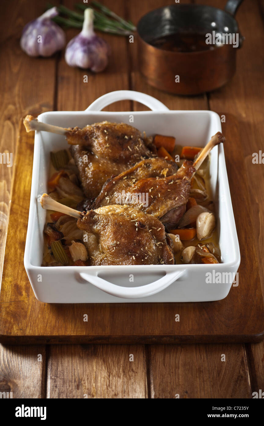 Confit of duck. Confit de canard Stock Photo - Alamy