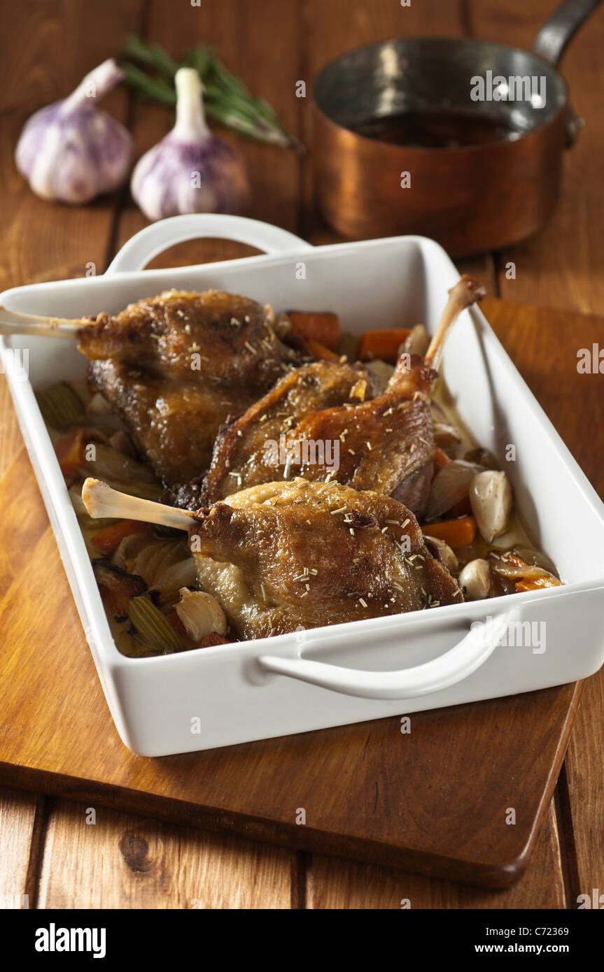 Confit of duck. Confit de canard Stock Photo - Alamy