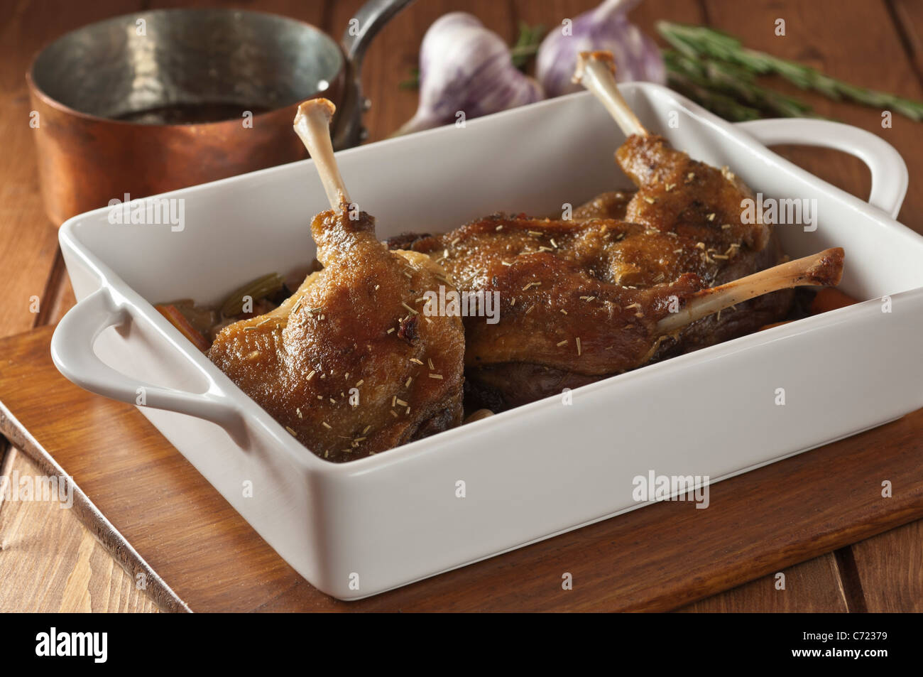 Confit of duck. Confit de canard Stock Photo - Alamy