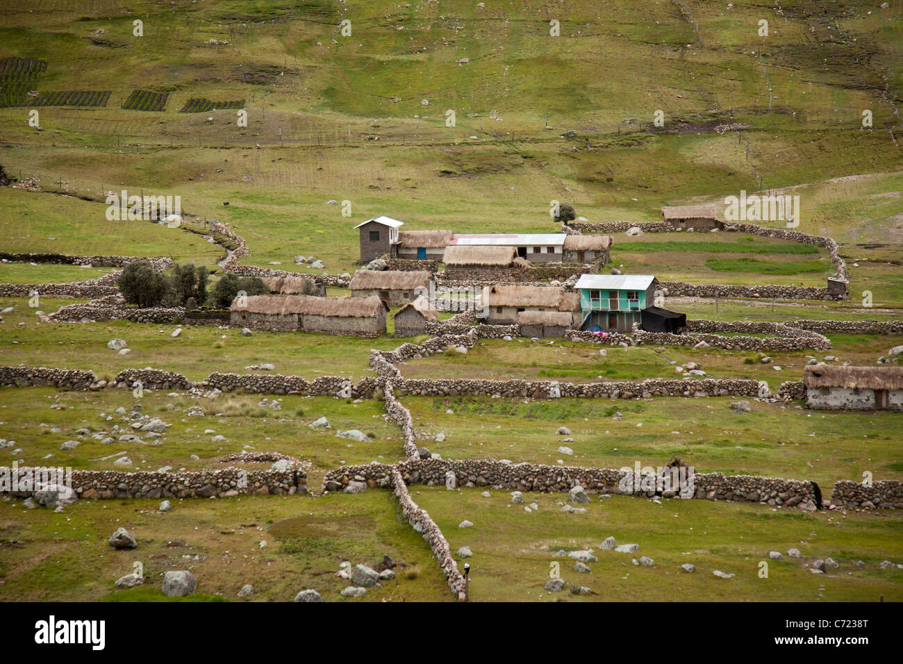Rural home in the Andes Mountains, Peru Stock Photo