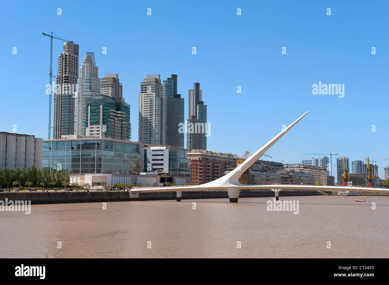 Puente de la Mujer (Women’s Bridge), Puerto Madero, Buenos Aires, Argentina Stock Photo