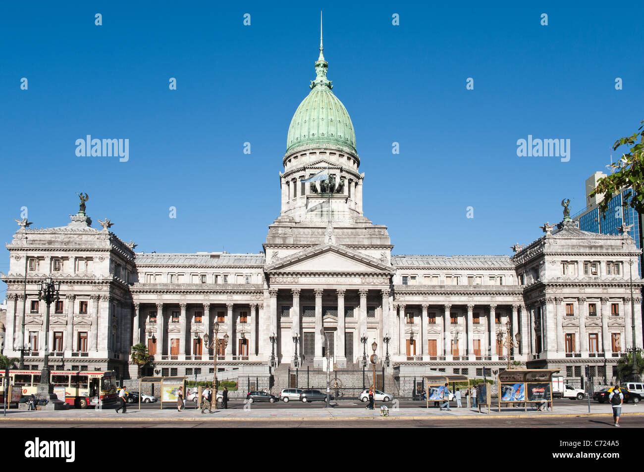 Argentinean National Congress, Plaza del Congreso, Buenos Aires, Argentina Stock Photo