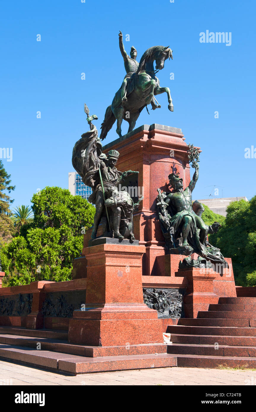 Plaza San Martin, General San Martin monument, Buenos Aires, Argentina Stock Photo