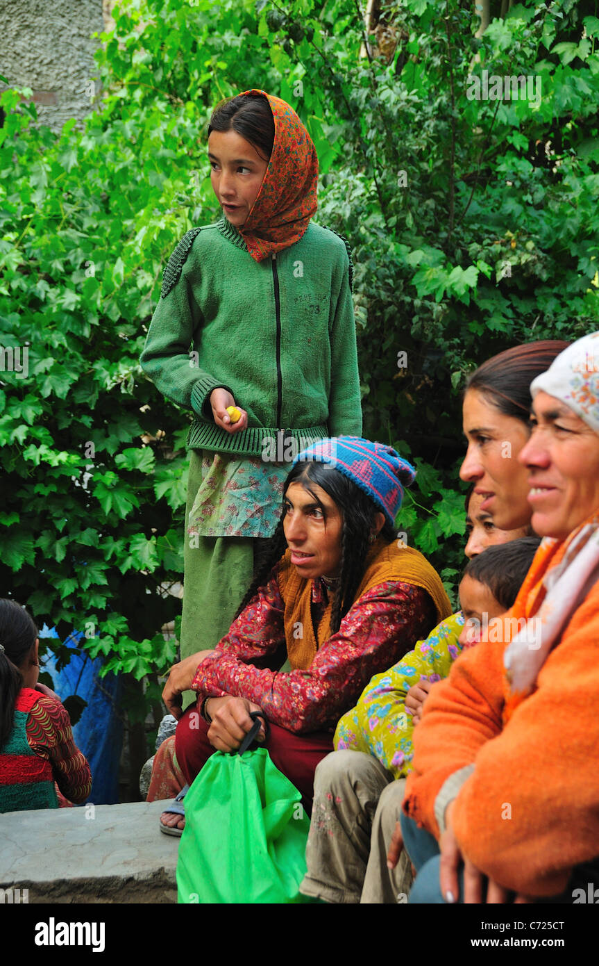 Village people in Dah Stock Photo