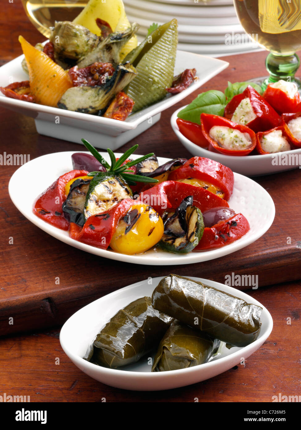Meze Greek appetizers Stock Photo Alamy