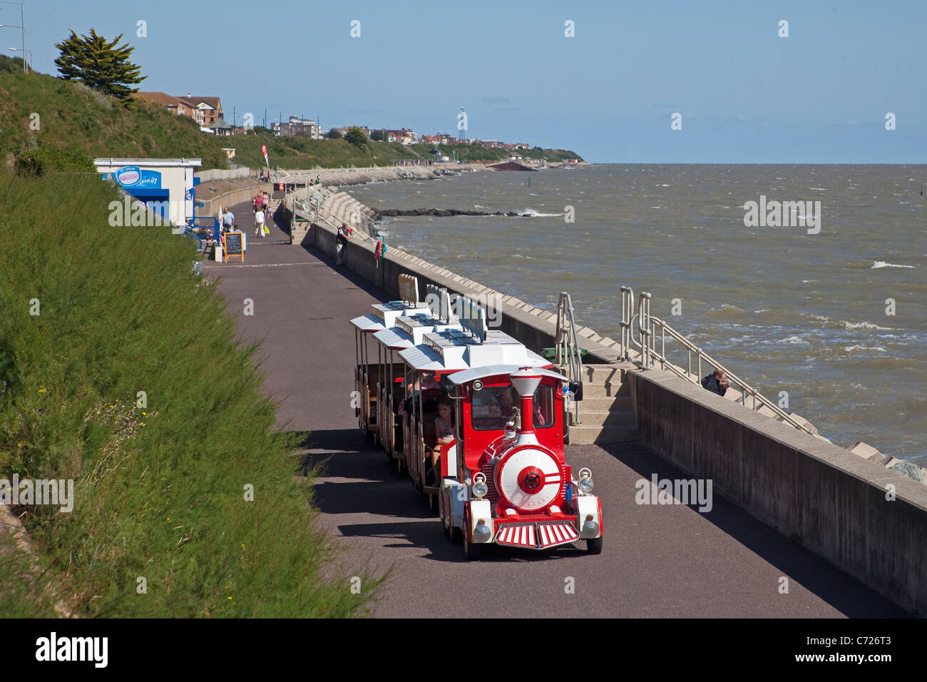 ClactononSea, Essex. The road train to Jaywick September 2011 Stock