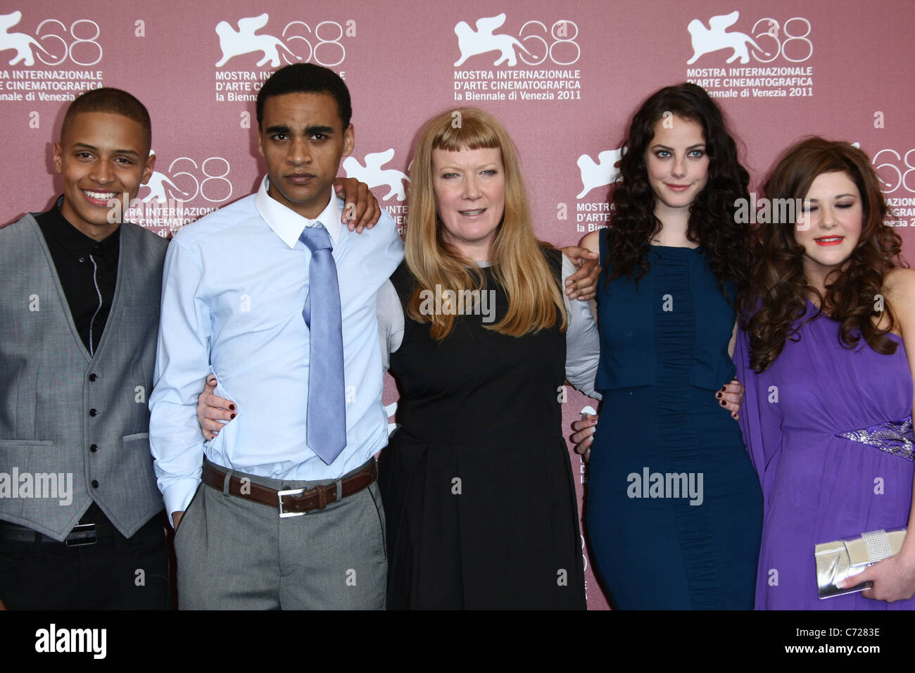 SOLOMON GLAVE & JAMES HOWSON & ANDREA ARNOLD & KAYA SCODELARIO & SHANNON BEER WUTHERING HEIGHTS PHOTOCALL. 68TH VENICE FILM FES Stock Photo