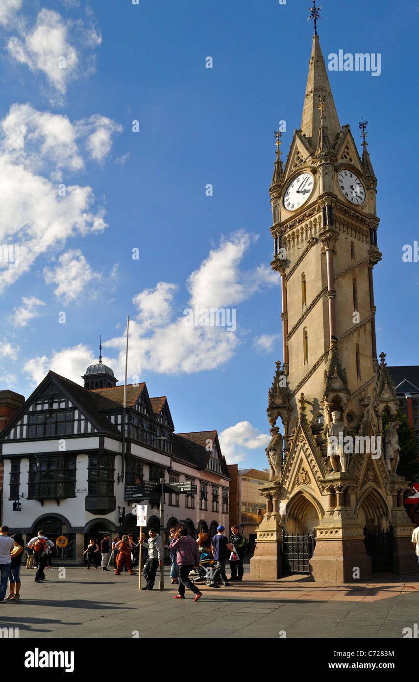 The clock tower and East Gates in Leicester City centre Stock Photo Alamy
