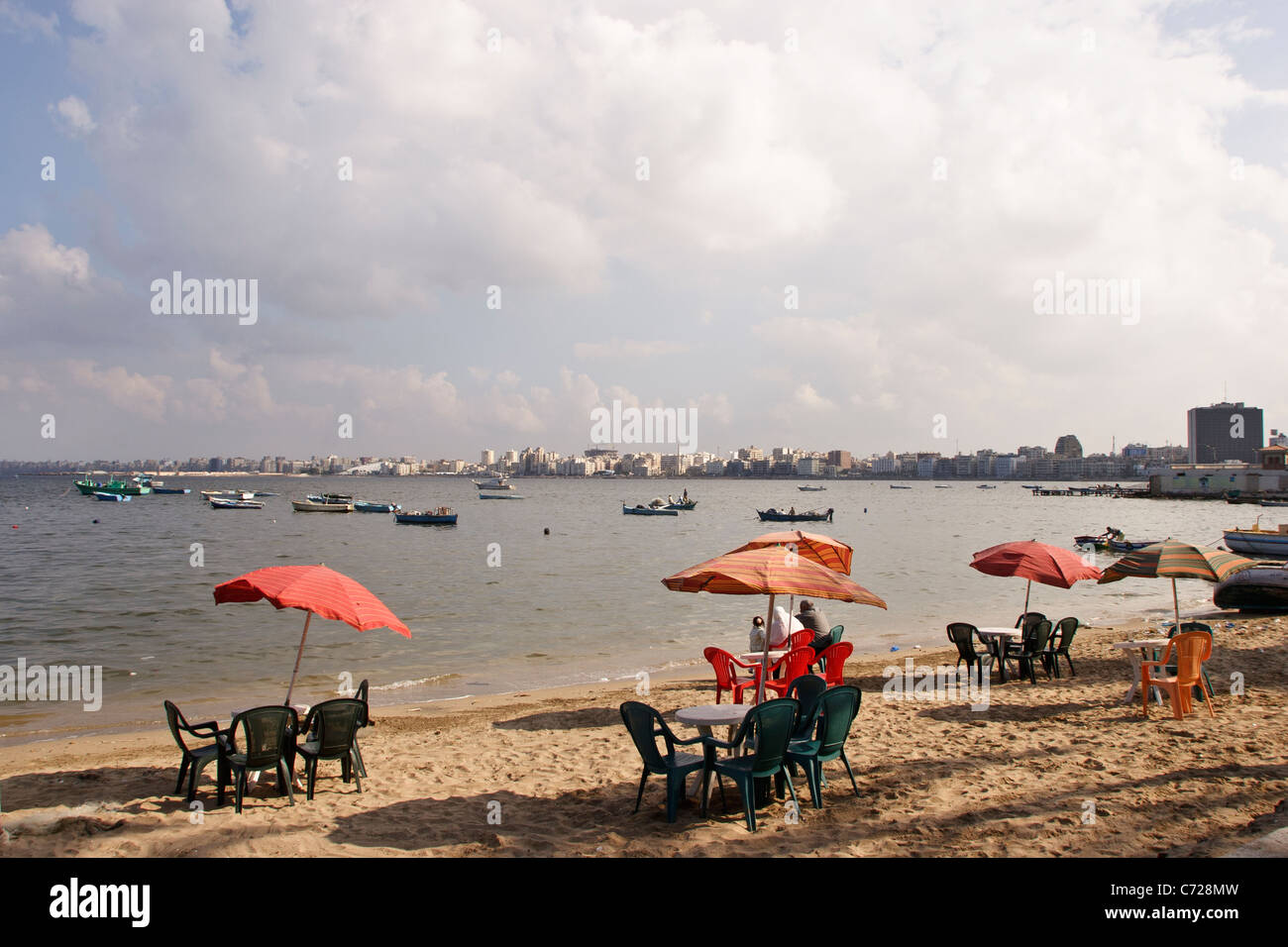 Beach, Alexandria, Egypt Stock Photo Alamy
