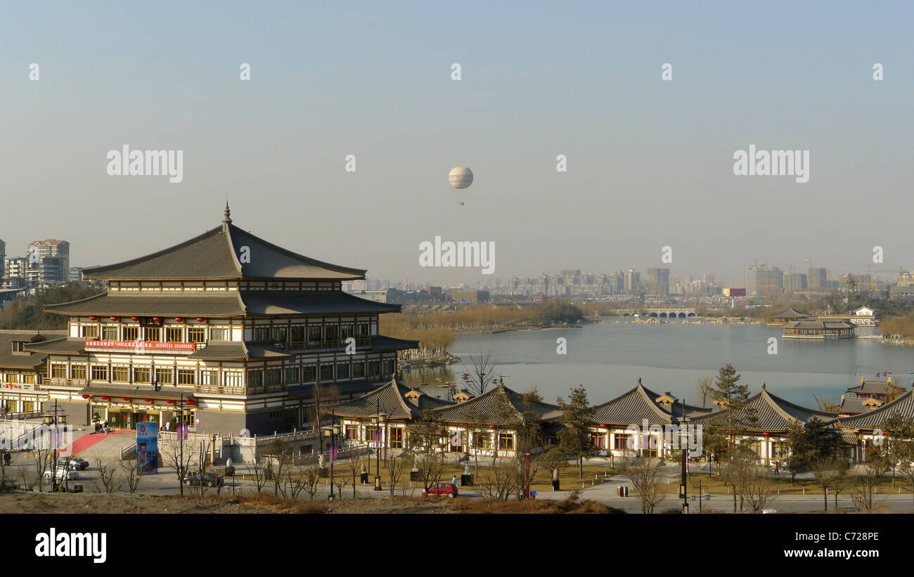 Downtown skyline of the Xian city of China Stock Photo - Alamy